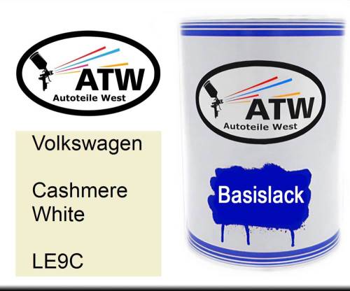 Volkswagen, Cashmere White, LE9C: 500ml Lackdose, von ATW Autoteile West.